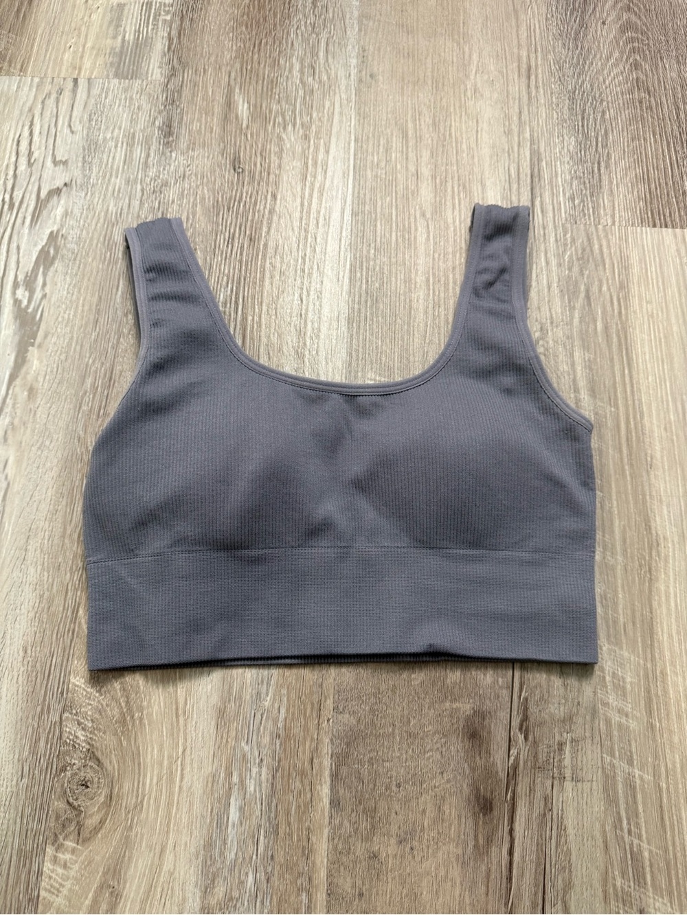 Everyday Seamless Scoop-Neck Bralette in Slate Gray